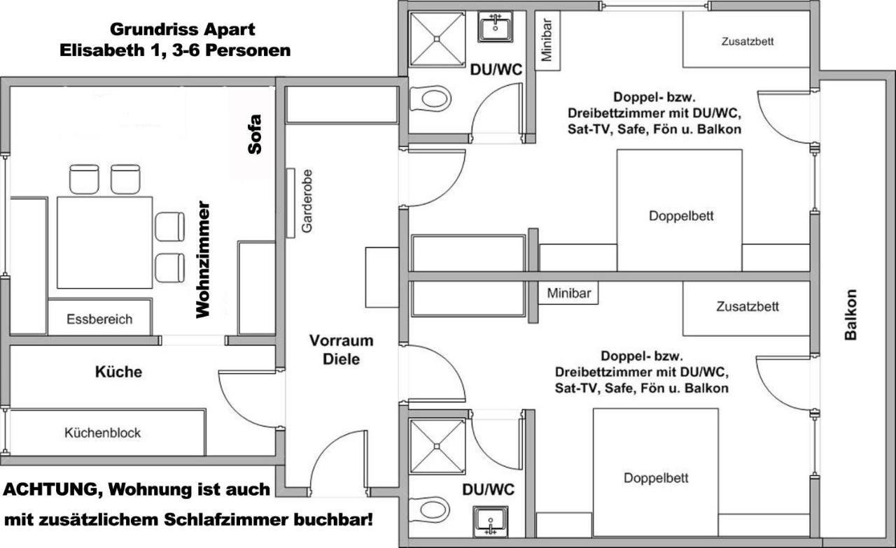 "Apart Elisabeth" Inkl Silvretta Premium Summercard See Buitenkant foto